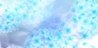 Ortanca suluboya çiçek arkaplanı