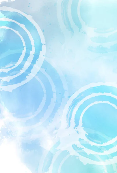 Aquarelle Mer Fond Bleu Eau — Image vectorielle