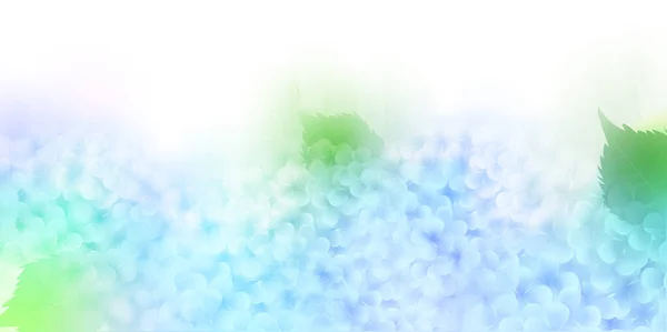 Hydrangea Watercolor Blue Flower Background — Stock Vector