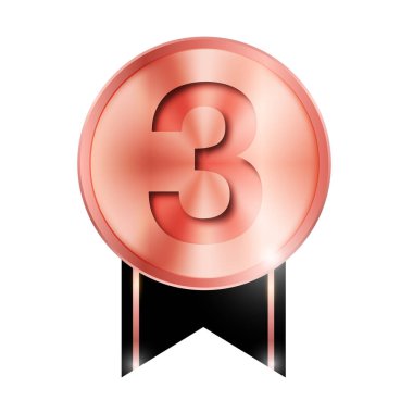 Madalya bronz kurdele daire simgesi