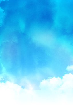 Gökyüzü suluboya Japon kağıt arka planı