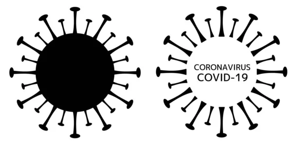 Corona Virus Silhouet Mode Icoon — Stockvector