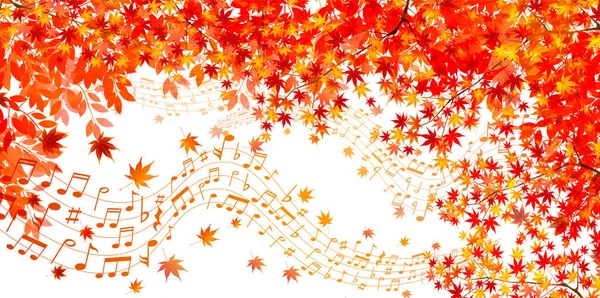 Ahorn Note Herbst Orange Hintergrund — Stockvektor