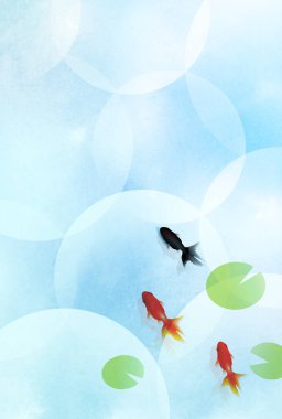 Deniz suluboya yazı selamlama arka planı