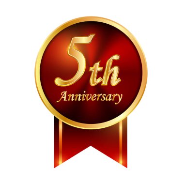 Yıldönümü altın çember simgesi