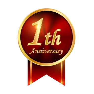 Yıldönümü altın çember simgesi