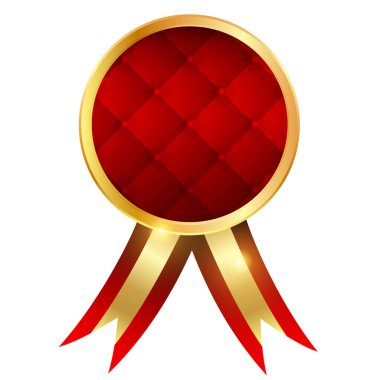 Madalya altın kurdele daire simgesi