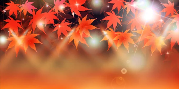 Кленовый Лист Осенью Японский Бумажный Фон — стоковый вектор