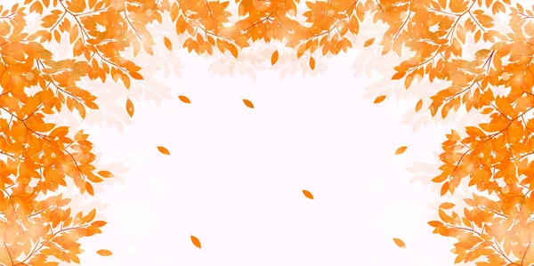 Maple Leaf Autumn Japanese Paper Background — Stock Vector