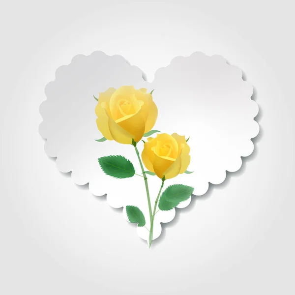 Father Day Heart Rose Icon — Stock Vector