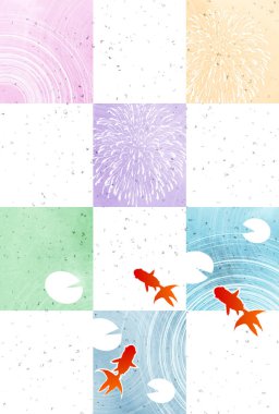 Yaz tebrik kartı japon balığı yaz geçmişi