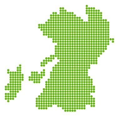 Kumamoto Harita çember polka nokta simgesi