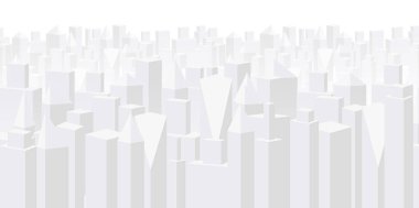 Üç boyutlu gökyüzü binası arka planı oluşturuluyor