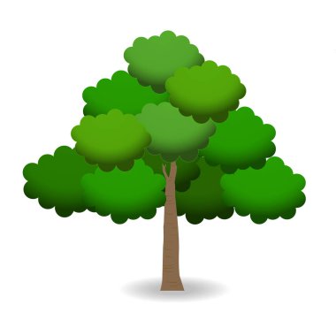 Taze yeşil ağaç yaprağı simgesi