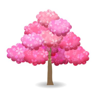 Kiraz çiçeği bahar ağacı simgesi