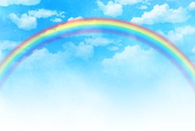 Gökyüzü suluboya mavi arkaplan