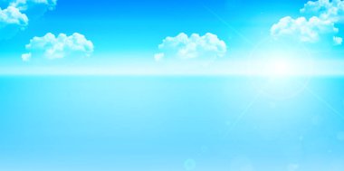 Deniz dalgası yaz gökyüzü arkaplanı