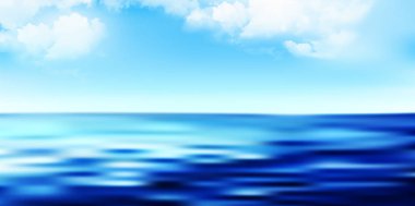 Deniz dalgası yaz masmavi gökyüzü arkaplanı