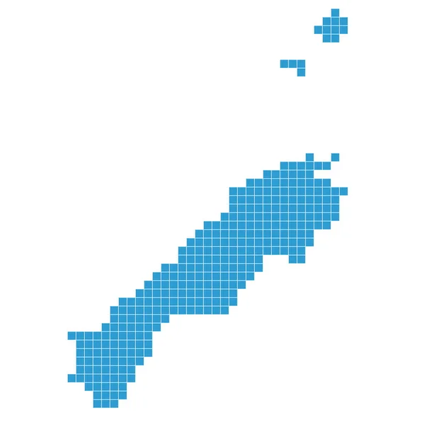 Εικόνα Shimane Map Dot Blue — Διανυσματικό Αρχείο