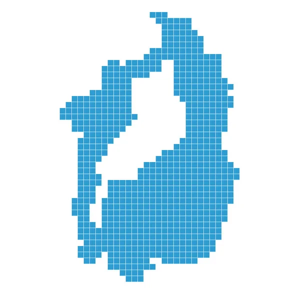 Shiga Mapa Ícone Ponto Azul — Vetor de Stock