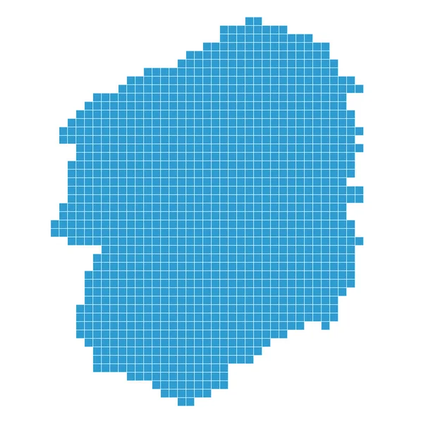 Tochigi Mapa Kropka Niebieska Ikona — Wektor stockowy