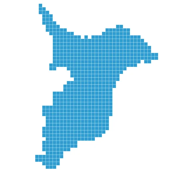Синий Значок Карты Тиба — стоковый вектор