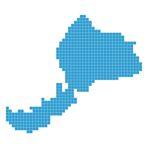 福井地图蓝点图标 — 图库矢量图片