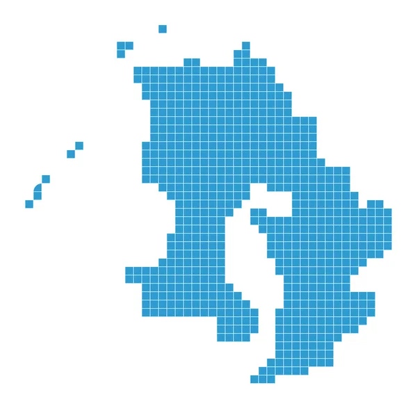 Kagoshima Mapa Kropka Niebieska Ikona — Wektor stockowy