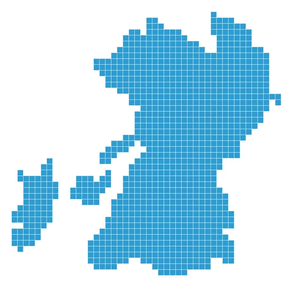 Kumamoto Χάρτης Τελεία Μπλε Εικονίδιο — Διανυσματικό Αρχείο
