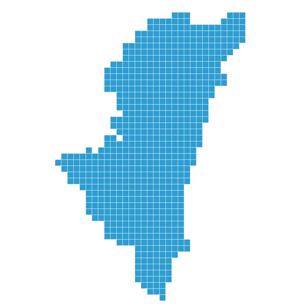 Miyazaki Mapa Ícone Ponto Azul — Vetor de Stock