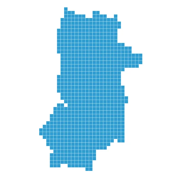 Nara Carte Point Icône Bleue — Image vectorielle