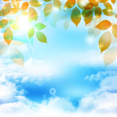 Sonbahar, sonbahar ışığı arkaplanından ayrılıyor