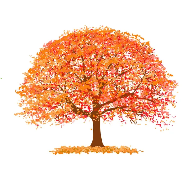 Jesienne Liście Ikona Jesiennego Drzewa — Wektor stockowy