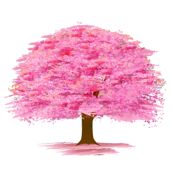 Fleur Cerisier Arbre Printemps Icône — Image vectorielle