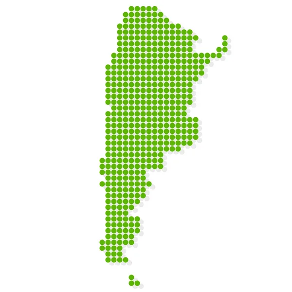 Argentina Map Green Dot Icon — Stock Vector