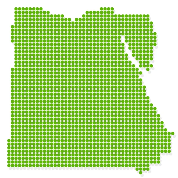Mapa Egiptu Ikona Zielonej Kropki — Wektor stockowy