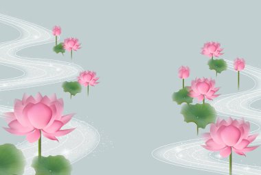 Lotus çiçeği yas tutma yaprağı arka planı