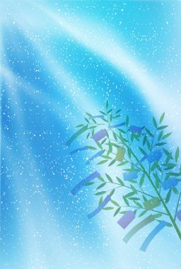 Tanabata Samanyolu gece gökyüzü arkaplanı