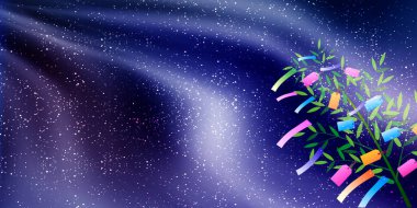 Tanabata Samanyolu dekorasyon arkaplanı