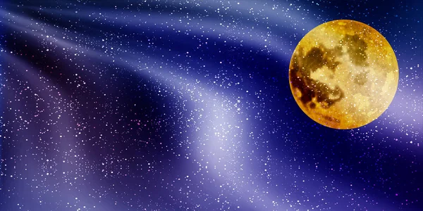 Tanabata Milchstraße Mond Hintergrund — Stockvektor