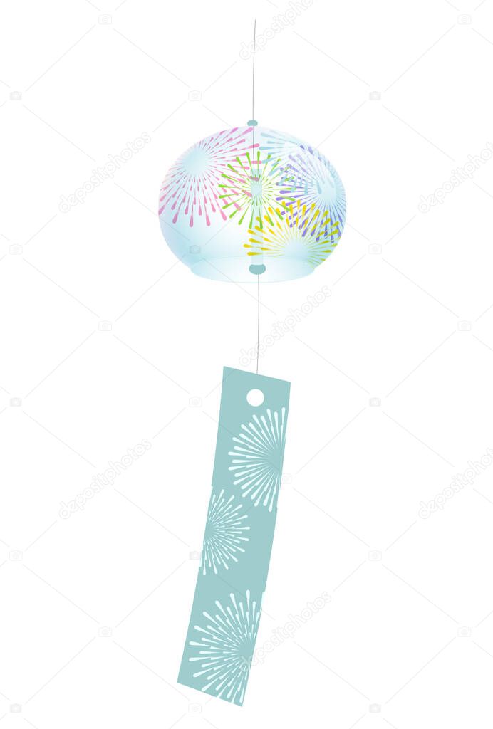 Wind chime fireworks summer icon