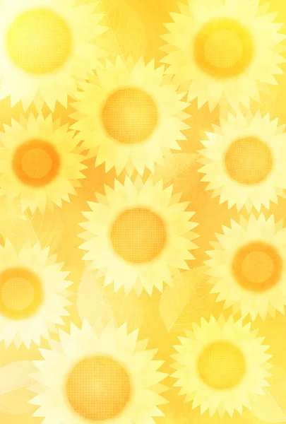 Girasol Verano Caliente Verano Fondo — Vector de stock