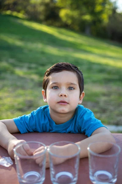 Young Cute Boy Looking Camera — Stock Photo, Image