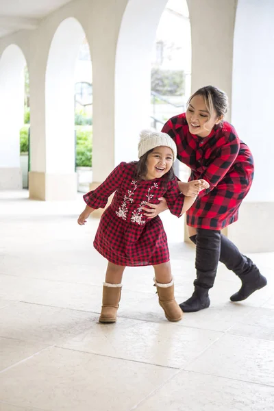 Mother and daughter having a special moment dancing — Stock Photo, Image