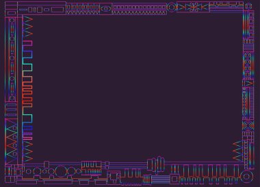 geometrik soyut grafik çerçeve