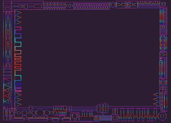 Quadro gráfico abstrato geométrico — Vetor de Stock