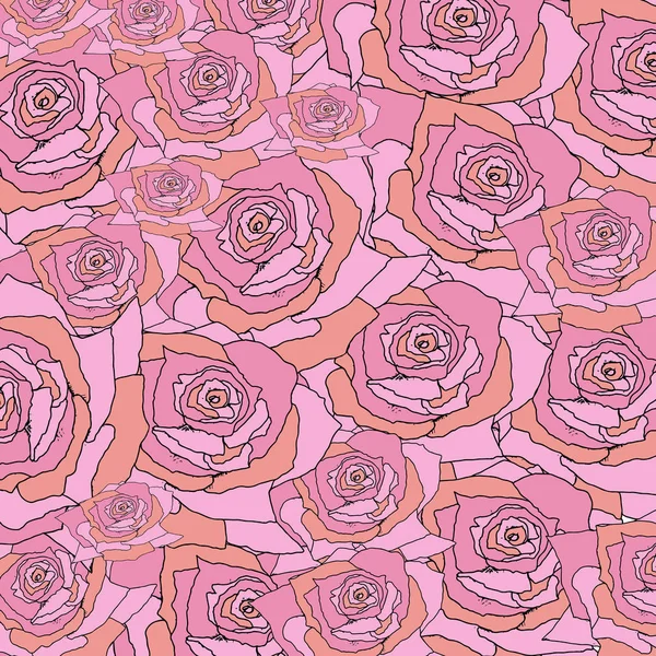 Pembe Gül parçalanmış, çiçek desen arka plan