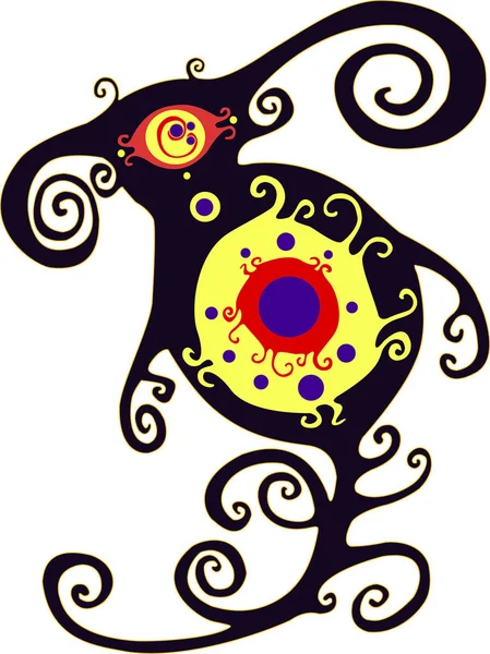 Dekoratif yabancı fantastik, komik, izole.