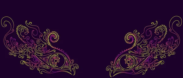 Psychedelic, mistik, ethno, göz şaman, izole. Vektör illustrat