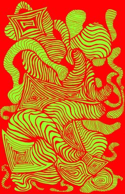 Parlak, renkli, psychedelic model, dekoratif arka plan, gr
